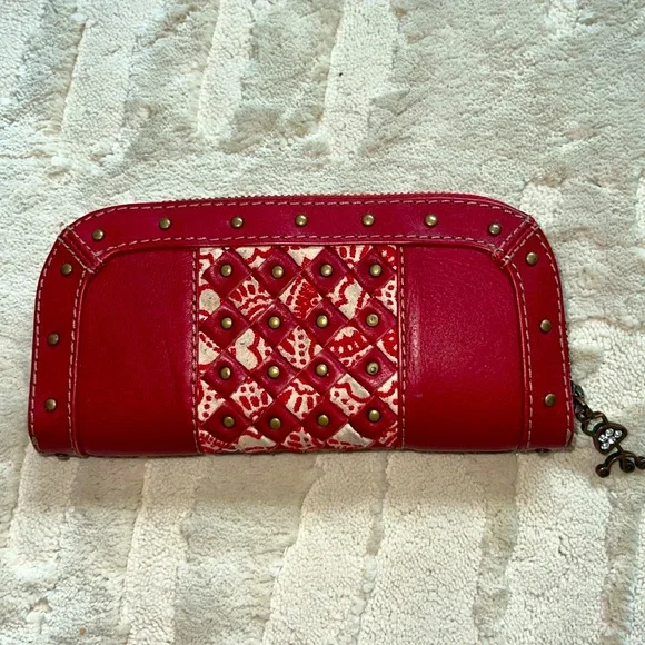 Ipa-Nima Cali embroiled leather zipper clutch wallet - Picture 2 of 6